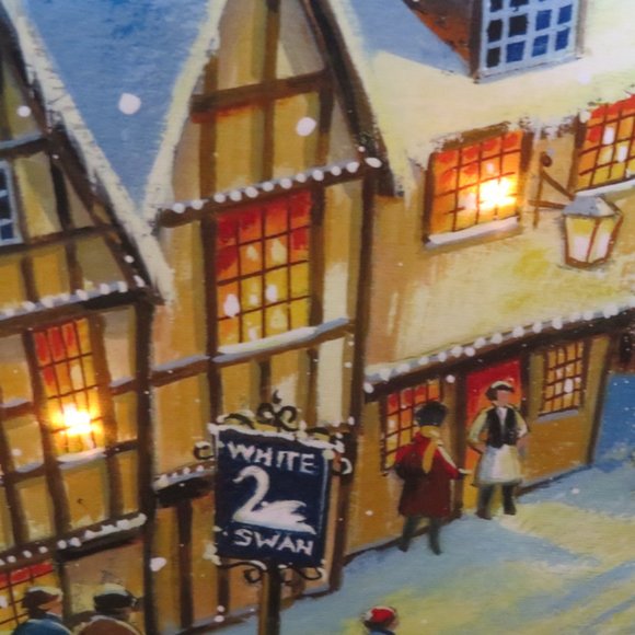 LED CANVAS XMAS WINTER VILLAGE PICTURE 16X12 (K30) - Picture 3 of 5